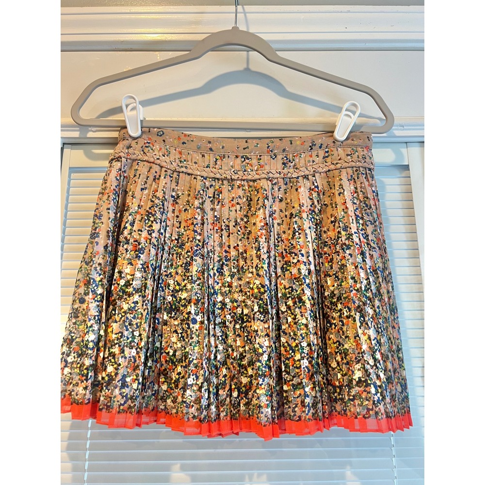 American Eagle Outfitters Floral Pleated Mini Skirt Lined Flowy Under Shorts 2